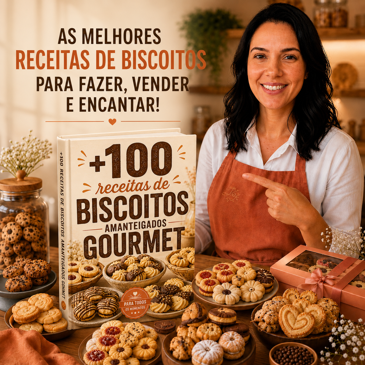 Ebook +100 Receitas de Biscoitos Amanteigados Gourmet